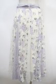 画像2: axes femme / 紫陽花プリントレーススカート F ラベンダー Y-25-04-23-144-AX-SK-SZ-ZY (2)