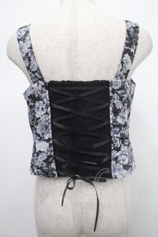 画像2: axes femme / フルールPTジップ付ビスチェ F 黒 Y-25-04-23-012-AX-TO-SZ-ZY (2)