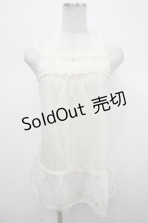 画像: axes femme / 裾刺繍ホルターキャミソール M 生成り Y-25-04-23-015-AX-TO-SZ-ZY