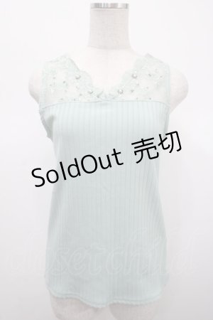 画像: axes femme / 繊細レースタンクトップ M ミント Y-25-04-23-023-AX-TO-SZ-ZY