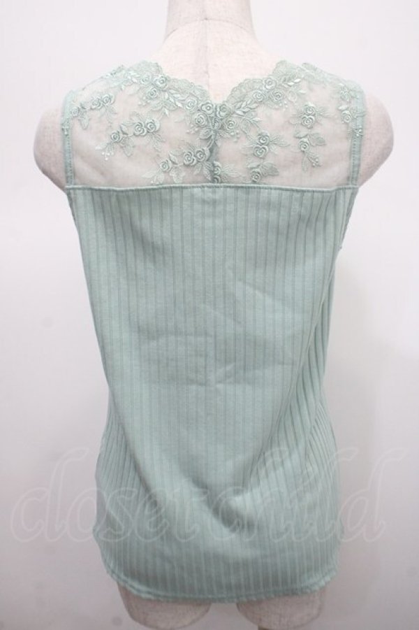 画像2: axes femme / 繊細レースタンクトップ M ミント Y-25-04-23-023-AX-TO-SZ-ZY (2)