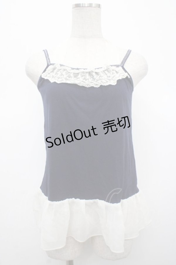 画像1: axes femme / アンサンブルレーシーニット M 紺 Y-25-04-23-024-AX-TO-SZ-ZY (1)