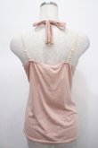 画像2: axes femme / 胸元モチーフホルターキャミ M ピンク Y-25-04-23-026-AX-TO-SZ-ZY (2)