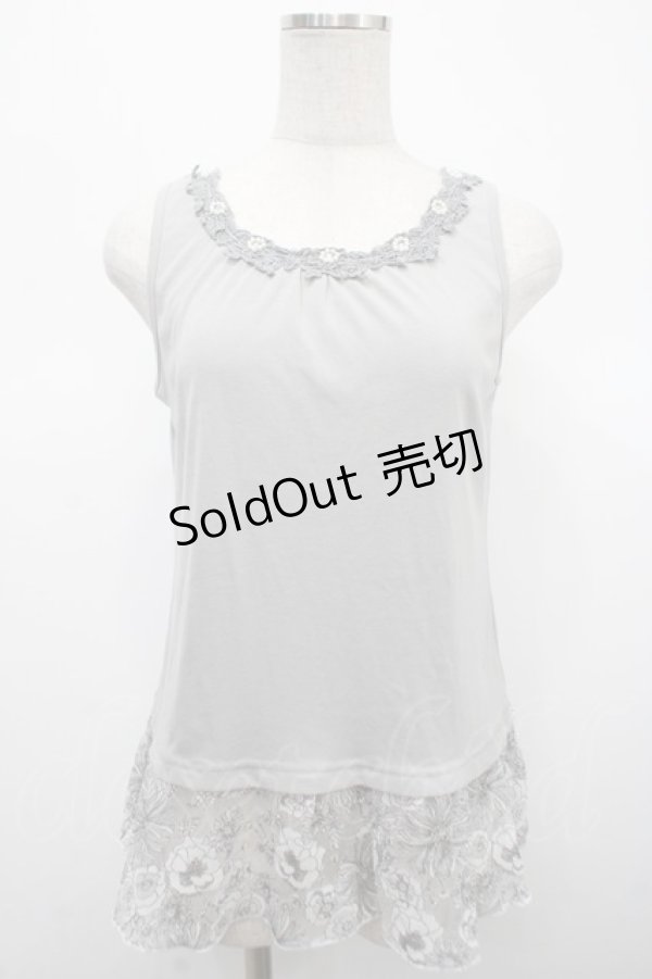 画像1: axes femme / 裾オパールタンクトップ M グレー Y-25-04-23-030-AX-TO-SZ-ZY (1)
