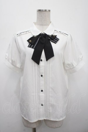 画像: axes femme / ミリタリー風ブラウス M 白 Y-25-04-23-036-AX-BL-SZ-ZY