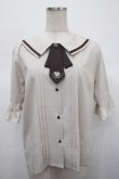 画像1: axes femme / リボンタイ付きクラシックブラウス F 生成り Y-25-04-23-039-AX-BL-SZ-ZY (1)