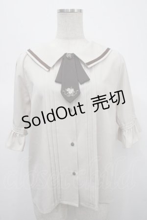 画像: axes femme / リボンタイ付きクラシックブラウス F 生成り Y-25-04-23-039-AX-BL-SZ-ZY