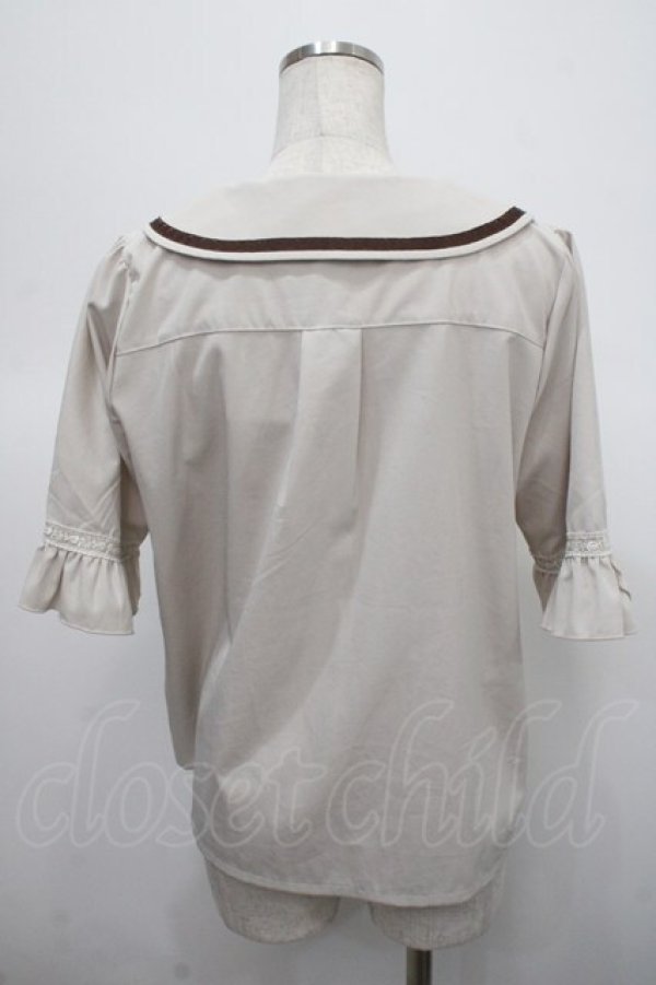 画像2: axes femme / リボンタイ付きクラシックブラウス F 生成り Y-25-04-23-039-AX-BL-SZ-ZY (2)
