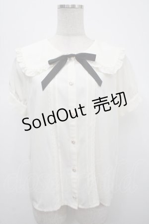 画像: axes femme POETIQUE / ビッグ襟デザインブラウス  生成り Y-25-04-23-042-AX-BL-SZ-ZY