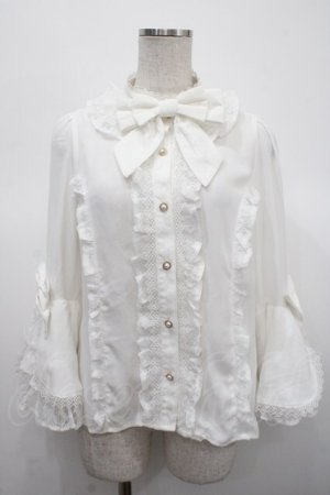 画像: axes femme kawaii / 姫袖7分丈ブラウス M 白 Y-25-04-23-043-AX-BL-SZ-ZY