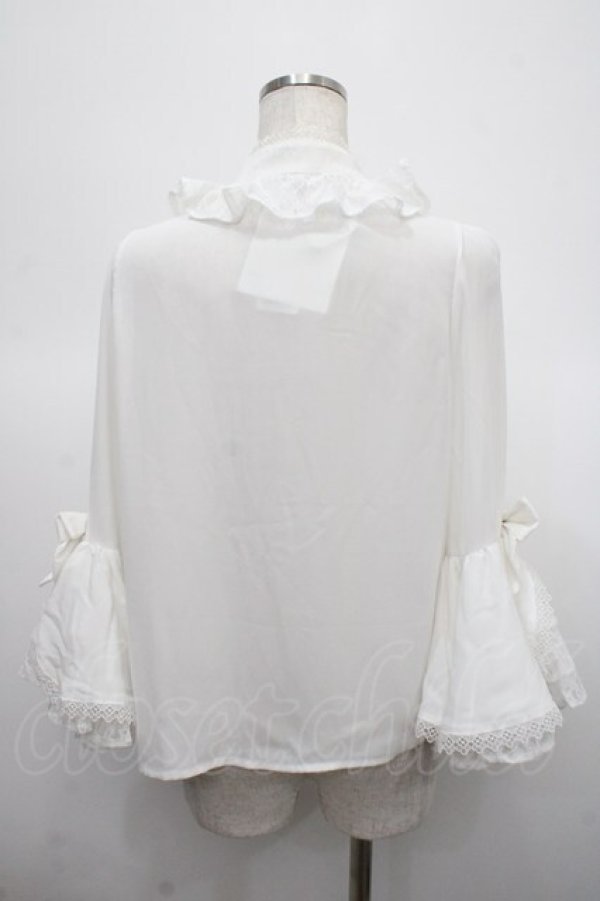 画像2: axes femme kawaii / 姫袖7分丈ブラウス M 白 Y-25-04-23-043-AX-BL-SZ-ZY (2)