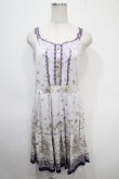 画像1: axes femme / レースパネルブーケ花柄ワンピース M ラベンダー Y-25-04-26-040-AX-OP-SZ-ZY (1)