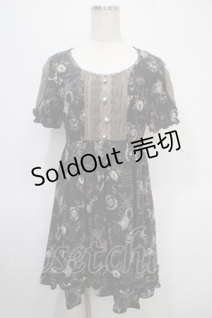 画像: axes femme / レーシー切替スリットチュニ M クロ Y-25-04-26-059-AX-OP-SZ-ZY