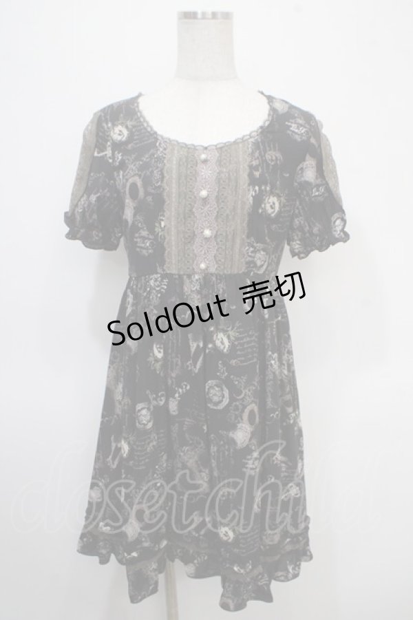 画像1: axes femme / レーシー切替スリットチュニ M クロ Y-25-04-26-059-AX-OP-SZ-ZY (1)