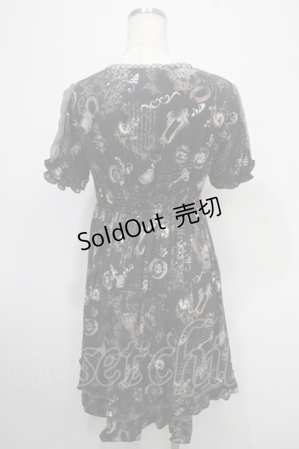 画像2: axes femme / レーシー切替スリットチュニ M クロ Y-25-04-26-059-AX-OP-SZ-ZY (2)