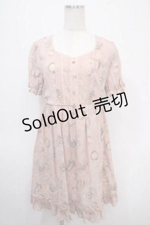 画像: axes femme / レーシー切替スリットチュニ M アワピンク Y-25-04-26-060-AX-OP-SZ-ZI