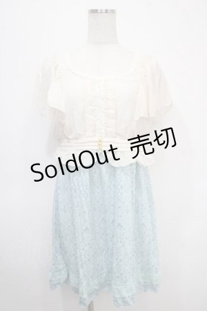 画像: axes femme / ブラウスドッキングワンピース M サックス Y-25-04-26-061-AX-OP-SZ-ZI