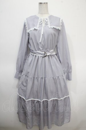 画像: axes femme / セーラー襟ティアードワンピース M ラベンダー Y-25-04-26-066-AX-OP-SZ-ZY