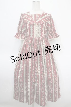 画像: axes femme kawaii / ローズベリーガーデンワンピ  ワイン Y-25-04-26-080-AX-OP-SZ-ZY