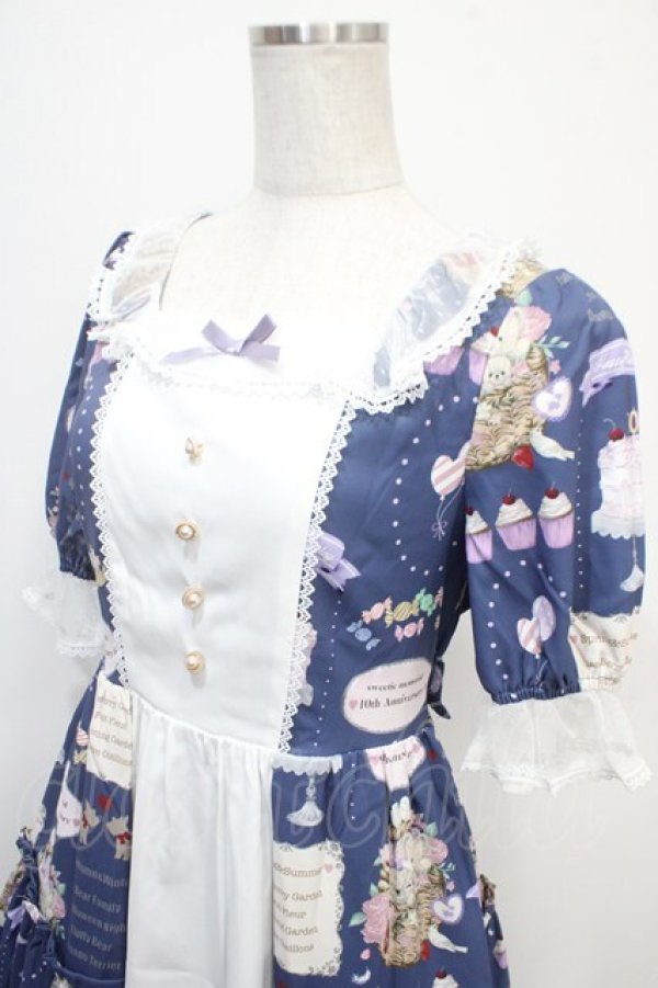 画像3: axes femme kawaii / 10thアニバーサリーワンピース  紺 Y-25-04-26-089-AX-OP-SZ-ZY (3)