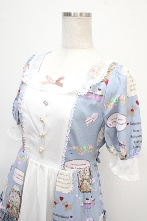 画像3: axes femme kawaii / 10thアニバーサリーワンピース  サックス Y-25-04-26-090-AX-OP-SZ-ZY (3)