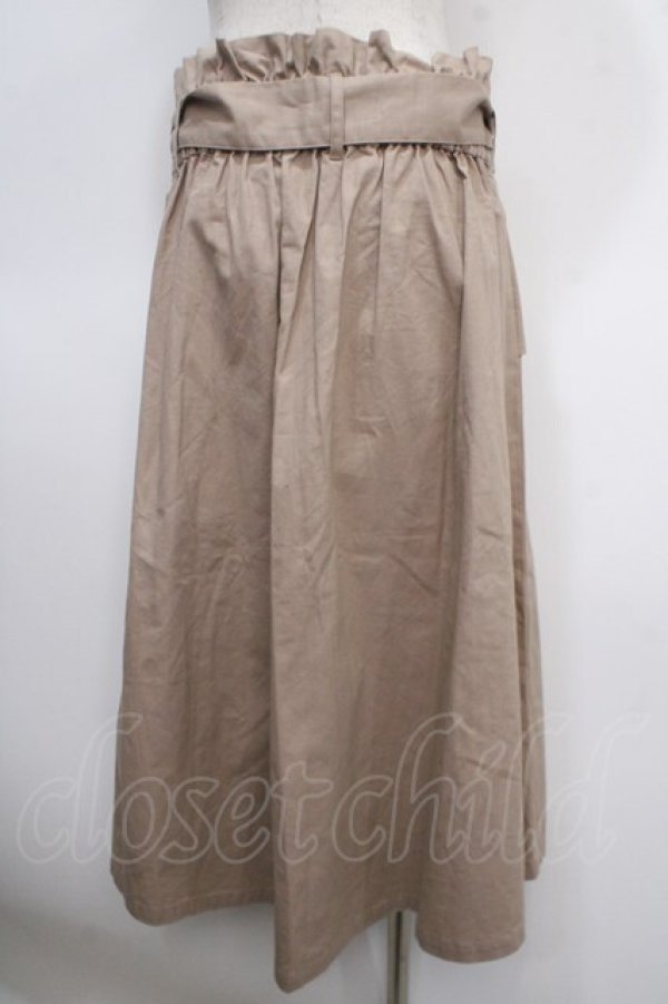 画像2: axes femme / リボン付きサイド釦スカート M ベージュ Y-25-04-26-114-AX-SK-SZ-ZY (2)