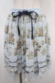 画像1: axes femme / 転写風ローズブーケスカート M ブルー Y-25-04-26-118-AX-SK-SZ-ZY (1)