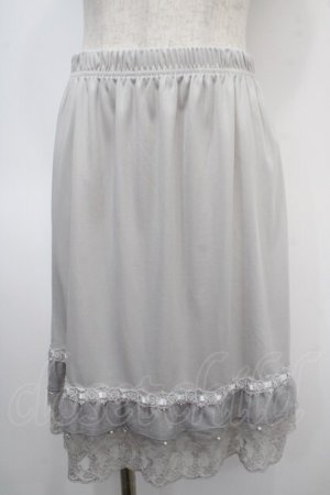 画像: axes femme / はしごレース使いペチスカート M グレー Y-25-04-26-126-AX-SK-SZ-ZY