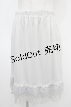 画像: axes femme / はしごレース使いペチスカート M グレー Y-25-04-26-126-AX-SK-SZ-ZY