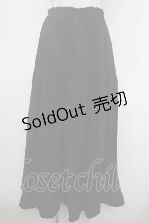 画像: KANEKO ISAO / ピンタックスカート  黒 Y-25-04-26-131-EL-SK-SZ-ZY