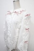 画像3: Chalmiere / フリルブラウス M 白×ピンク Y-25-04-26-013-LO-BL-SZ-ZY (3)