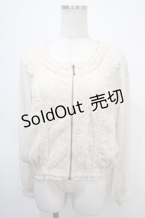 画像: axes femme / レース切替シフォンブルゾン M キナリ Y-25-04-26-016-AX-TO-SZ-ZY