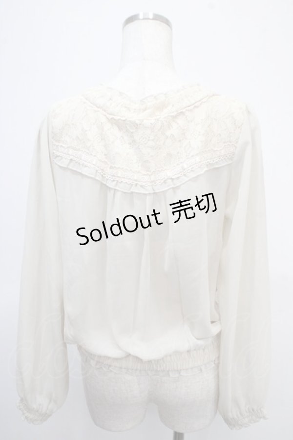 画像2: axes femme / レース切替シフォンブルゾン M キナリ Y-25-04-26-016-AX-TO-SZ-ZY (2)