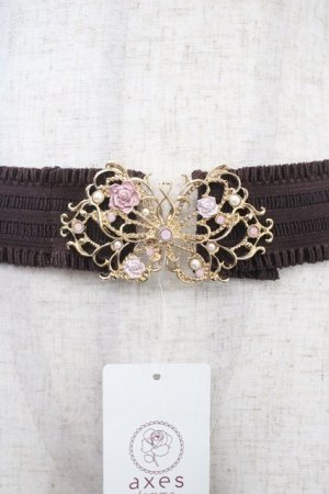 画像: axes femme / ローズパピヨンゴムベルト F ゴールド Y-25-04-26-003-AX-ZA-SZ-ZY