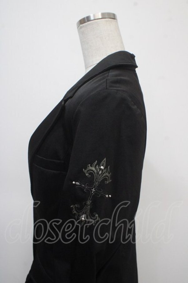 画像3: Ozz Croce / 刺繍入り袖ギャザージャケット  黒 Y-25-04-26-031-OO-JA-SZ-ZY (3)