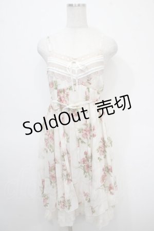 画像: axes femme / 総花柄フレアーAラインワンピース M キナリ Y-25-04-26-039-AX-OP-SZ-ZY