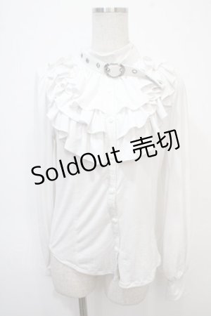 画像: Qutie Frash / フリルブラウス  ホワイト Y-25-04-28-045-QU-BL-SZ-ZY