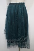 画像2: axes femme POETIQUE / レースｘチュールイレヘムスカート M グリーン Y-25-04-28-070-AX-SK-SZ-ZY (2)