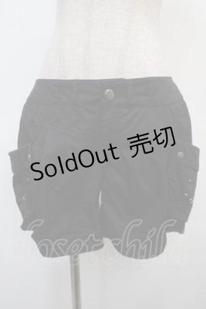 画像: Ozz Croce / サイドポケットショートパンツ  黒 Y-25-04-28-080-OO-PA-SZ-ZY