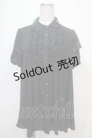 画像: axes femme POETIQUE / チュニックブラウス M 黒 Y-25-04-28-012-AX-BL-SZ-ZY