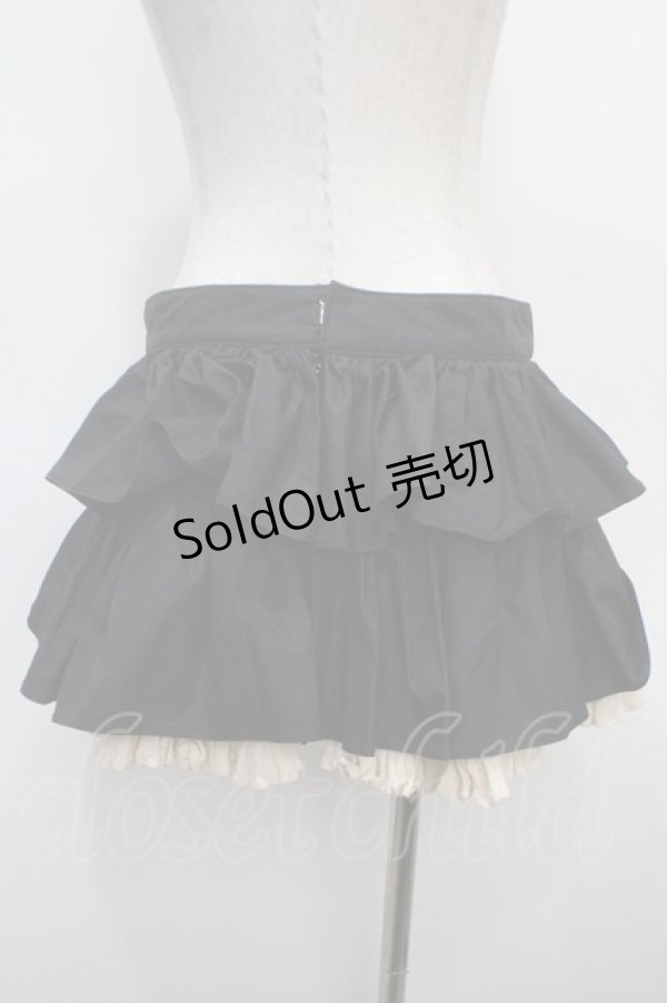 画像2: Na+H / フリルスカート  黒 Y-25-04-28-085-PU-SK-SZ-ZY (2)