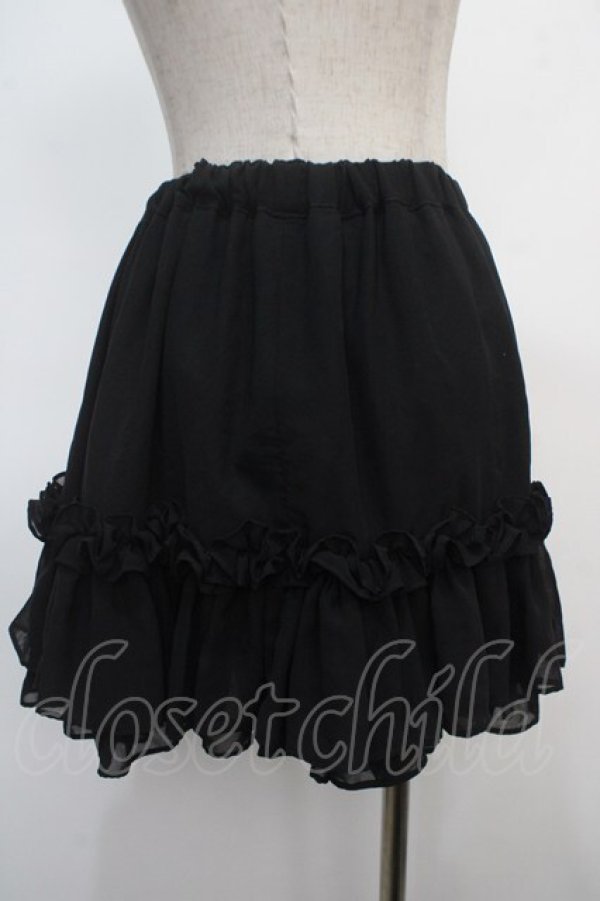 画像2: Na+H / hmフリルスカート  黒 Y-25-04-28-086-PU-SK-SZ-ZY (2)
