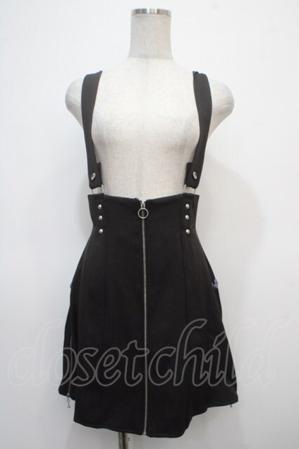 画像1: axes femme POETIQUE / ファスナーデザインサス付スカート M 黒 Y-25-04-28-094-AX-SK-SZ-ZY (1)