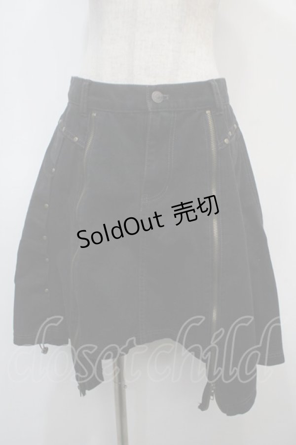 画像1: ALGONQUINS / イレヘムデニムスカート  黒 Y-25-04-28-095-AL-SK-AS-ZY (1)