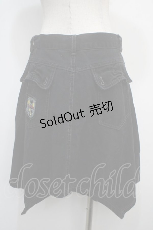 画像2: ALGONQUINS / イレヘムデニムスカート  黒 Y-25-04-28-095-AL-SK-AS-ZY (2)