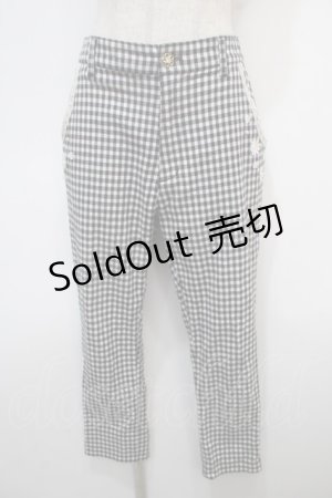画像: axes femme / お花レースクロップド丈パンツ M 黒 Y-25-04-28-099-AX-PA-SZ-ZY