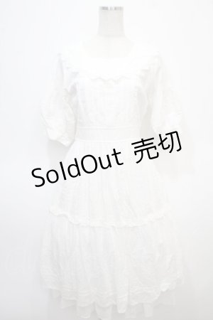 画像: axes femme POETIQUE / コットンドーリーワンピース  白 Y-25-04-28-024-AX-OP-SZ-ZY