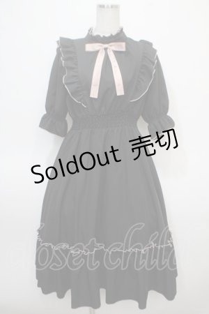 画像: m petit by misako / NINA'SコラボAMハイショクメローワンピース S 中黒 Y-25-04-28-029-LO-OP-SZ-ZY
