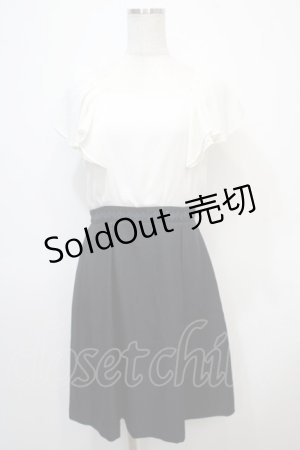 画像: axes femme / ドッキングワンピース  白×紺 Y-25-04-28-004-AX-OP-SZ-ZY