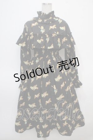 画像: MADARANINGEN / INTERNAL ORGANS ANGEL RAFFLE DRESS  ブラック Y-25-04-28-035-LO-OP-SZ-ZY